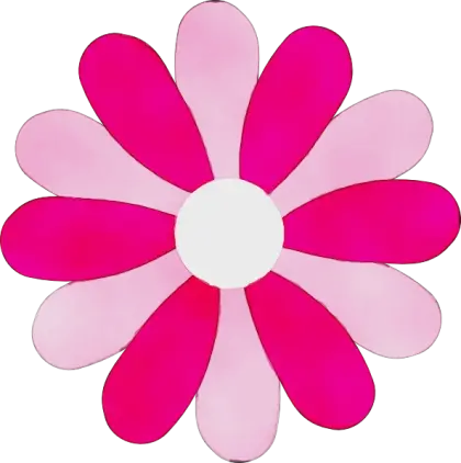 Pink Flower with Soft Petals Illustration