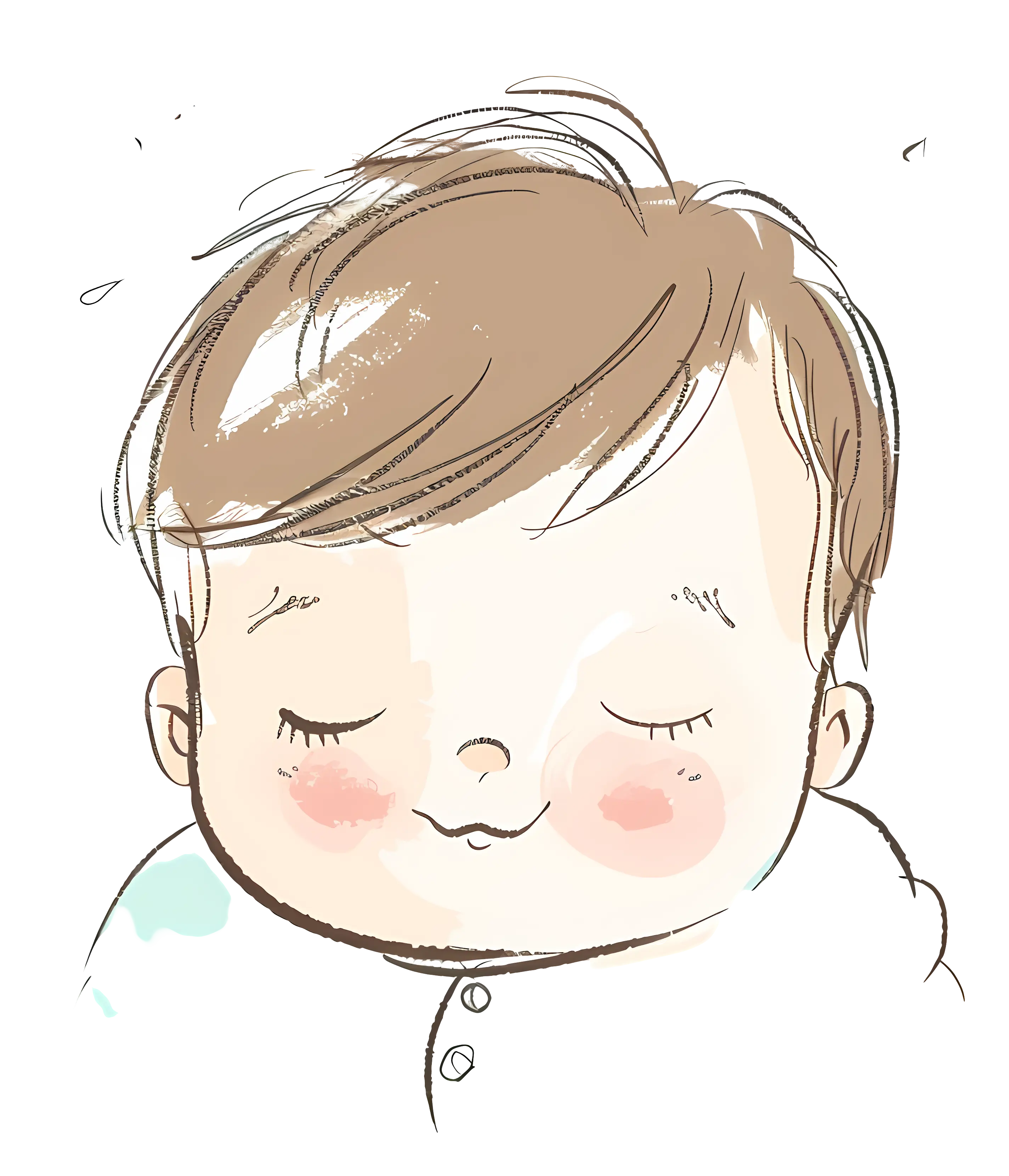 Cute Sleeping Baby Illustration