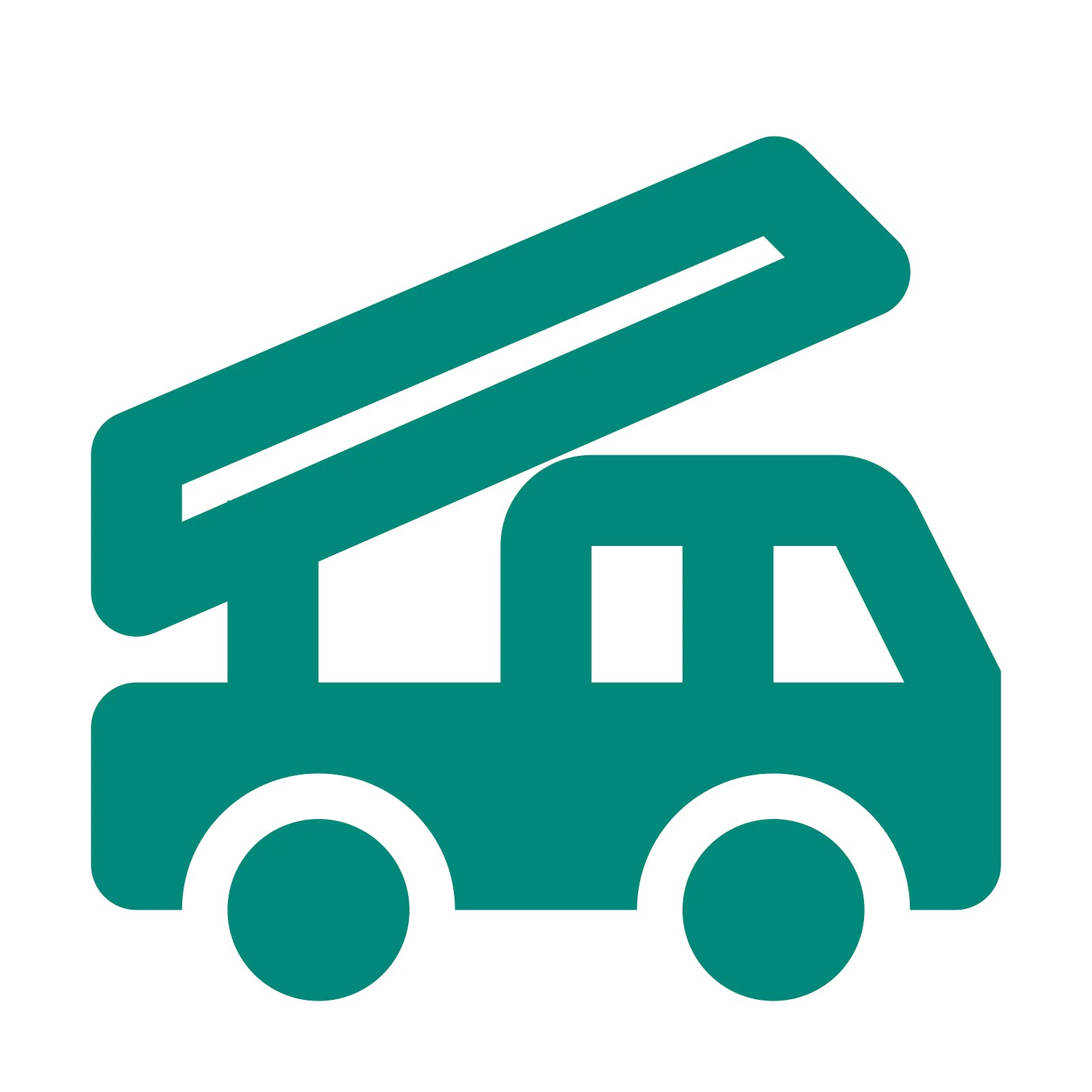 Teal Truck Icon Representation