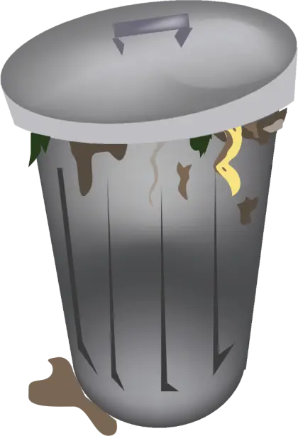 Dirty Trash Can Illustration