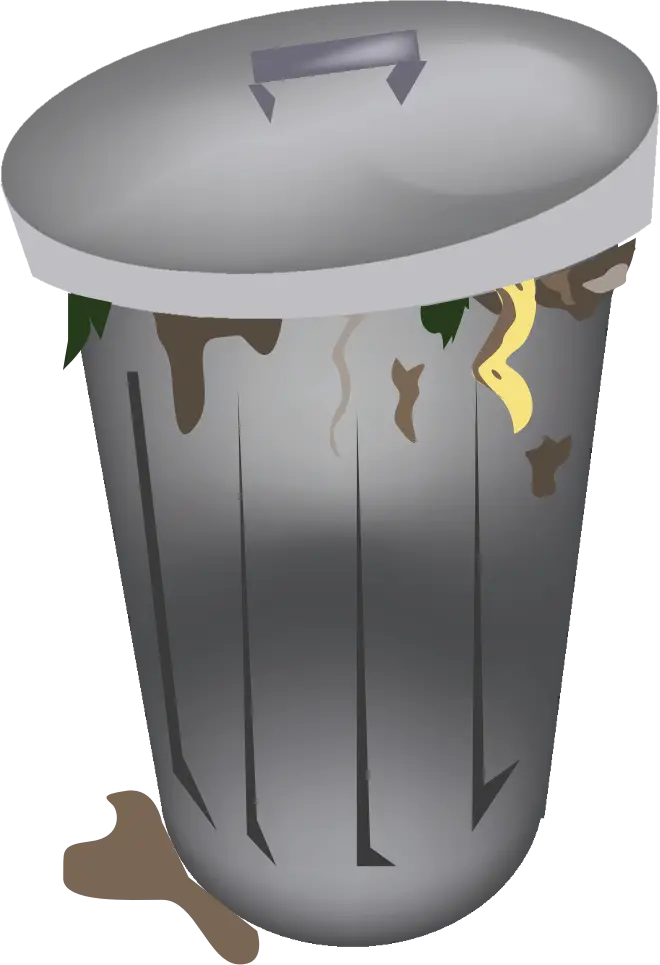 Dirty Trash Can Illustration