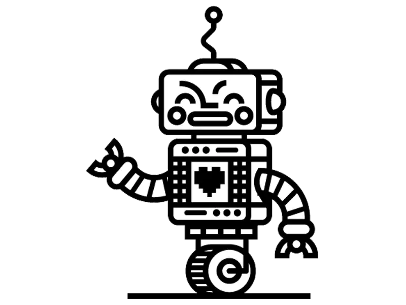 Cute Robot Illustration