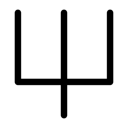 Minimalist Fork-Like Symbol Icon