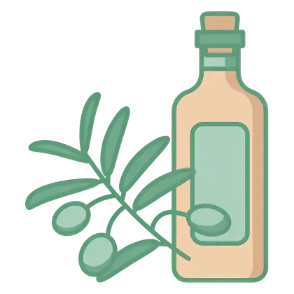 Olive Oil Bottle with Olive Branch