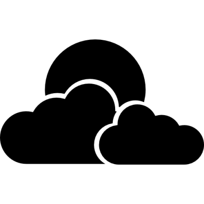 Minimalist Sun and Clouds Icon