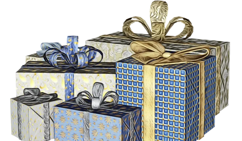 Beautifully Wrapped Stacked Gift Boxes