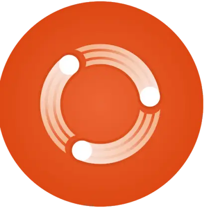Ubuntu Logo in Orange Circle