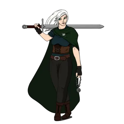 Warrior with Sword and Cape
