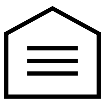 Simple House Icon with Line Design
