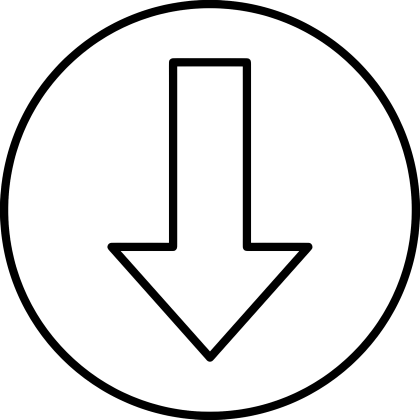 Downward Arrow Icon in Circle