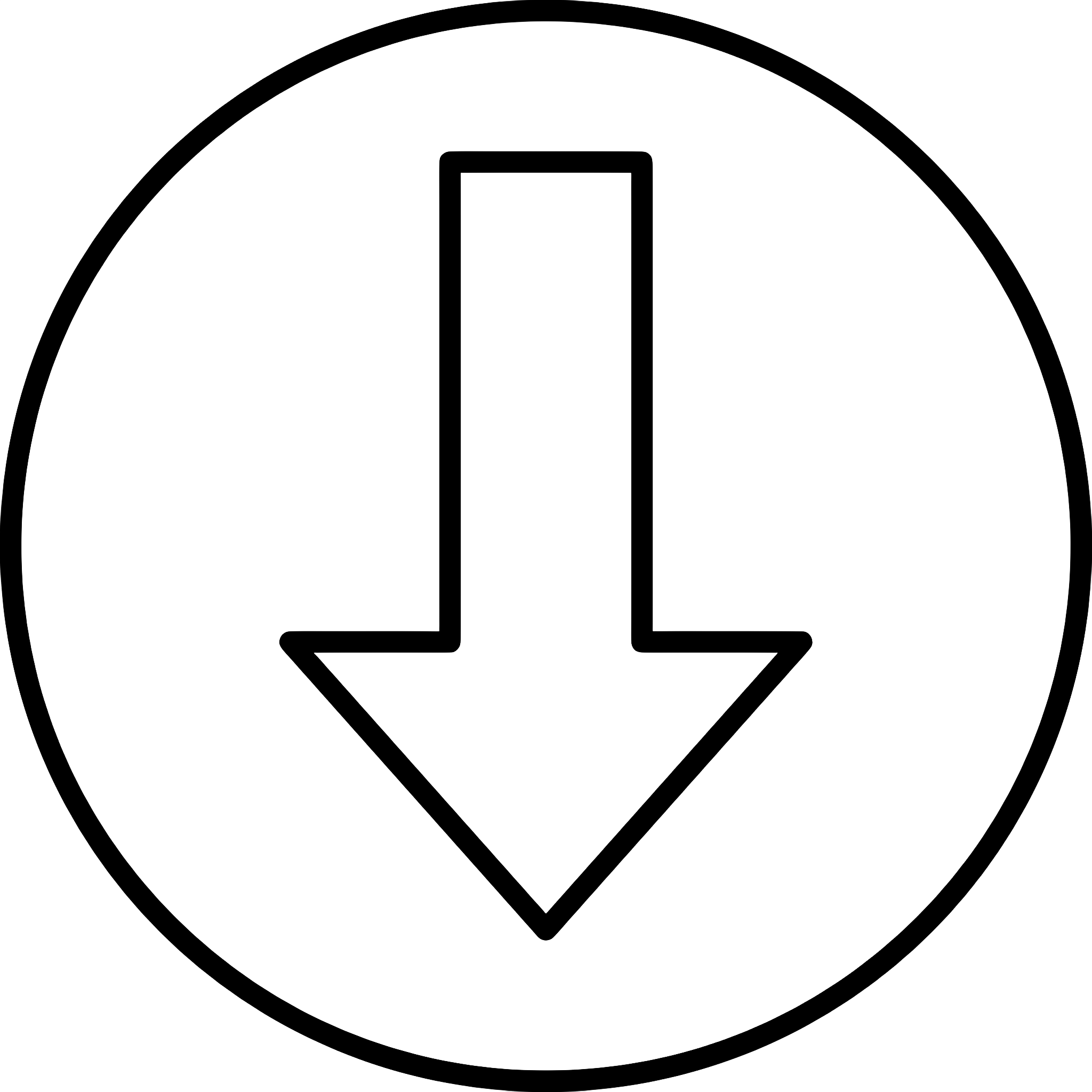 Downward Arrow Icon in Circle