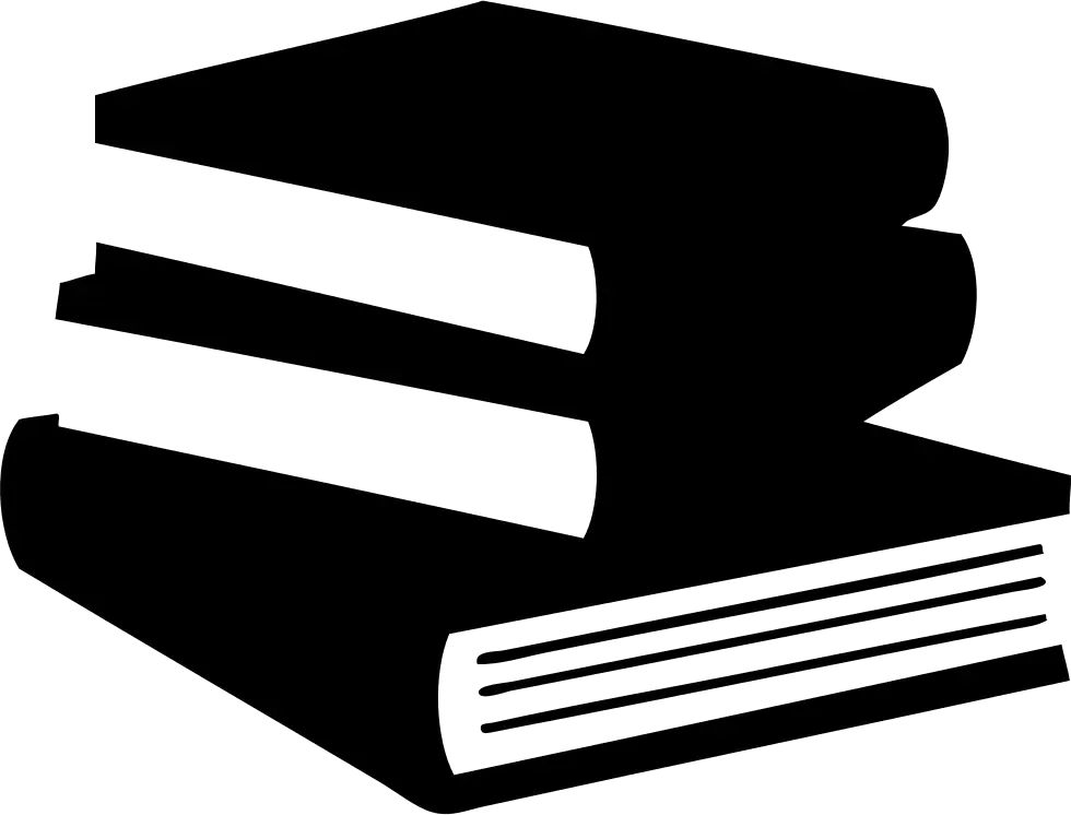 Stacked Black Hardcover Book Illustration