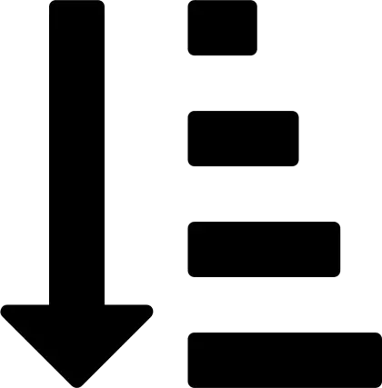 Downward Arrow Icon for Sorting