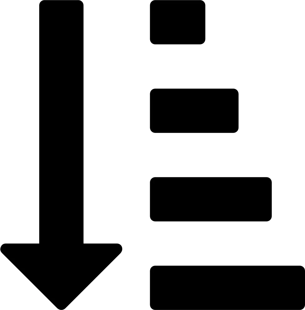 Downward Arrow Icon for Sorting