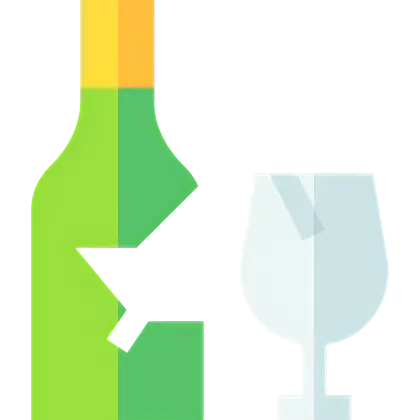 Wine Bottle and Glass