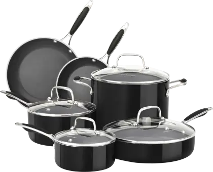 Black Cookware Set for Kitchen Essentials