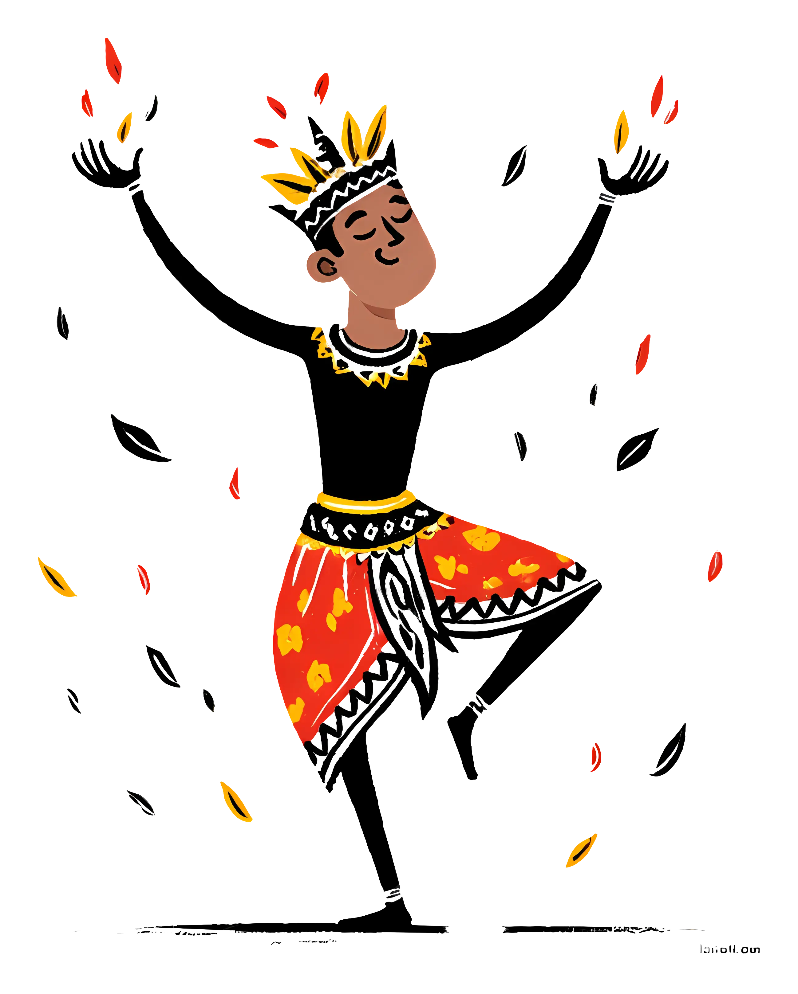 Dancing Character with Crown