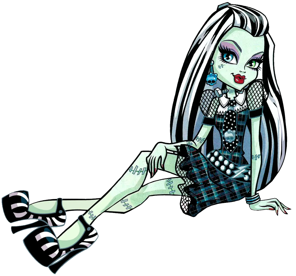 Green Character in Fashionable Outfit