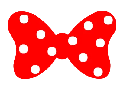 Red Polka Dot Bow Illustration