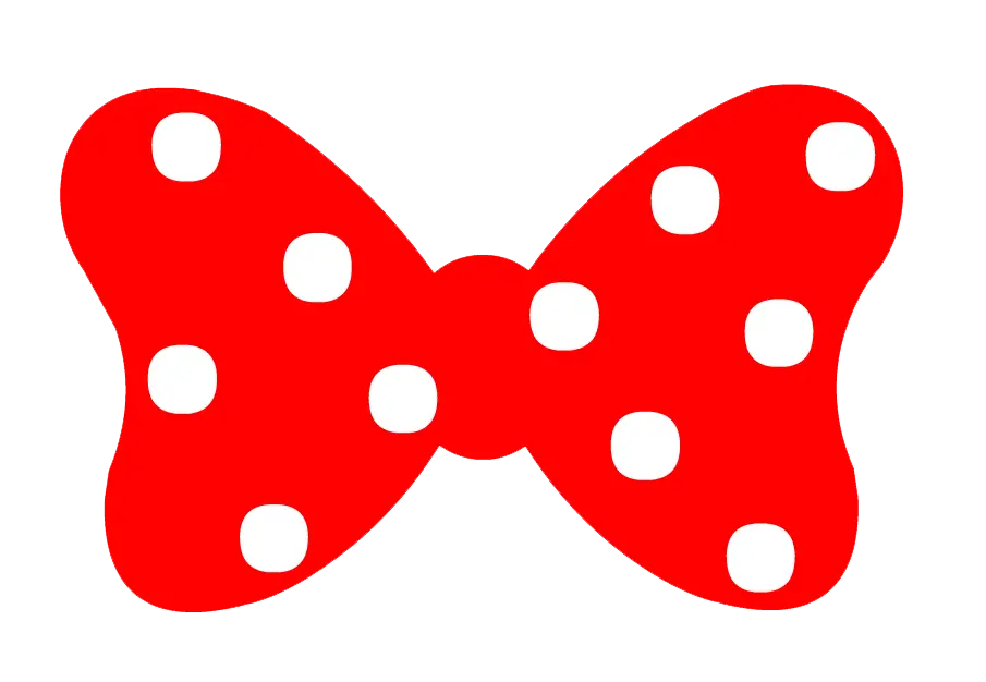 Red Polka Dot Bow Illustration