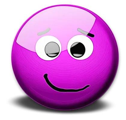 Purple Smiling Emoji Face Illustration