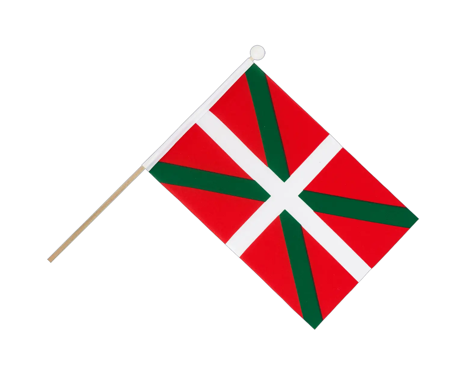 Basque Flag with Red and Green Cross