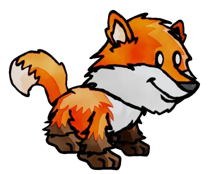 Cute Fox Cartoon Illustration