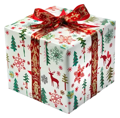 Christmas Gift Box with Festive Design