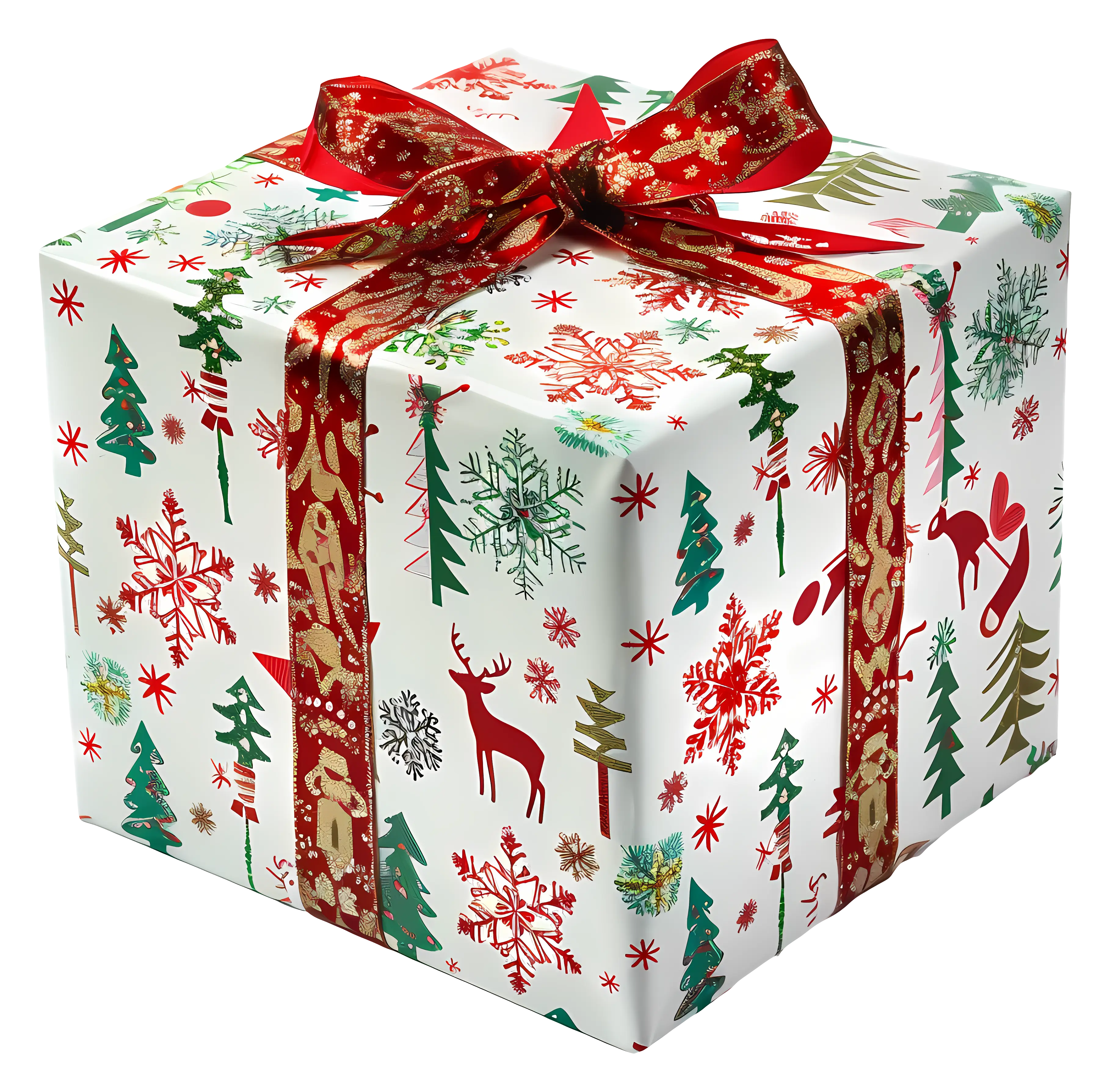 Christmas Gift Box with Festive Design
