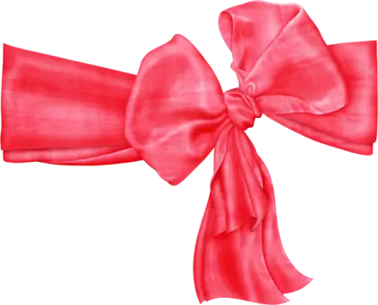 Elegant Red Satin Decorative Bow