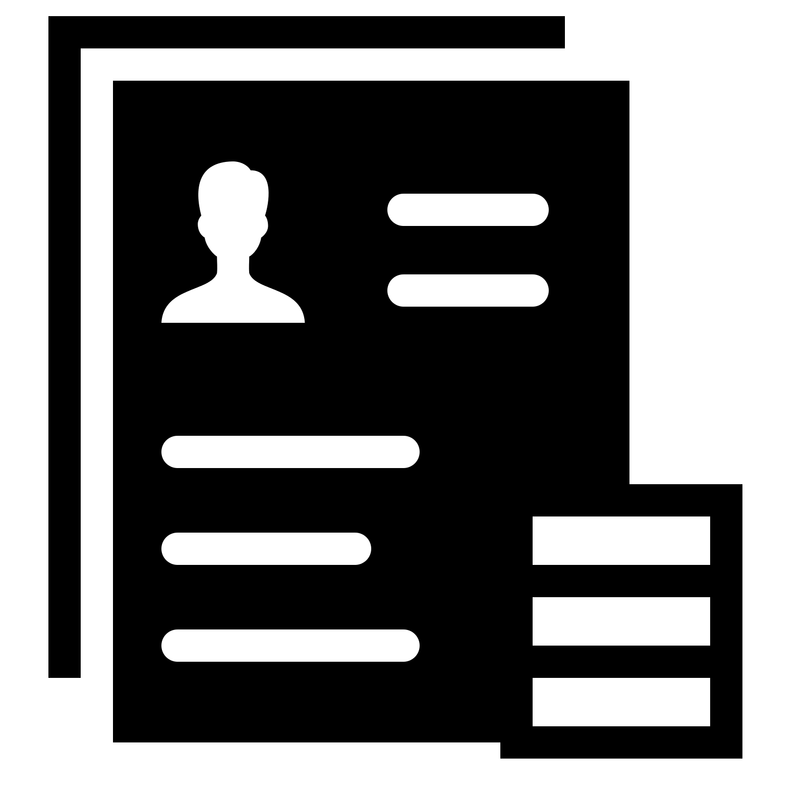 Black and White Resume Icon