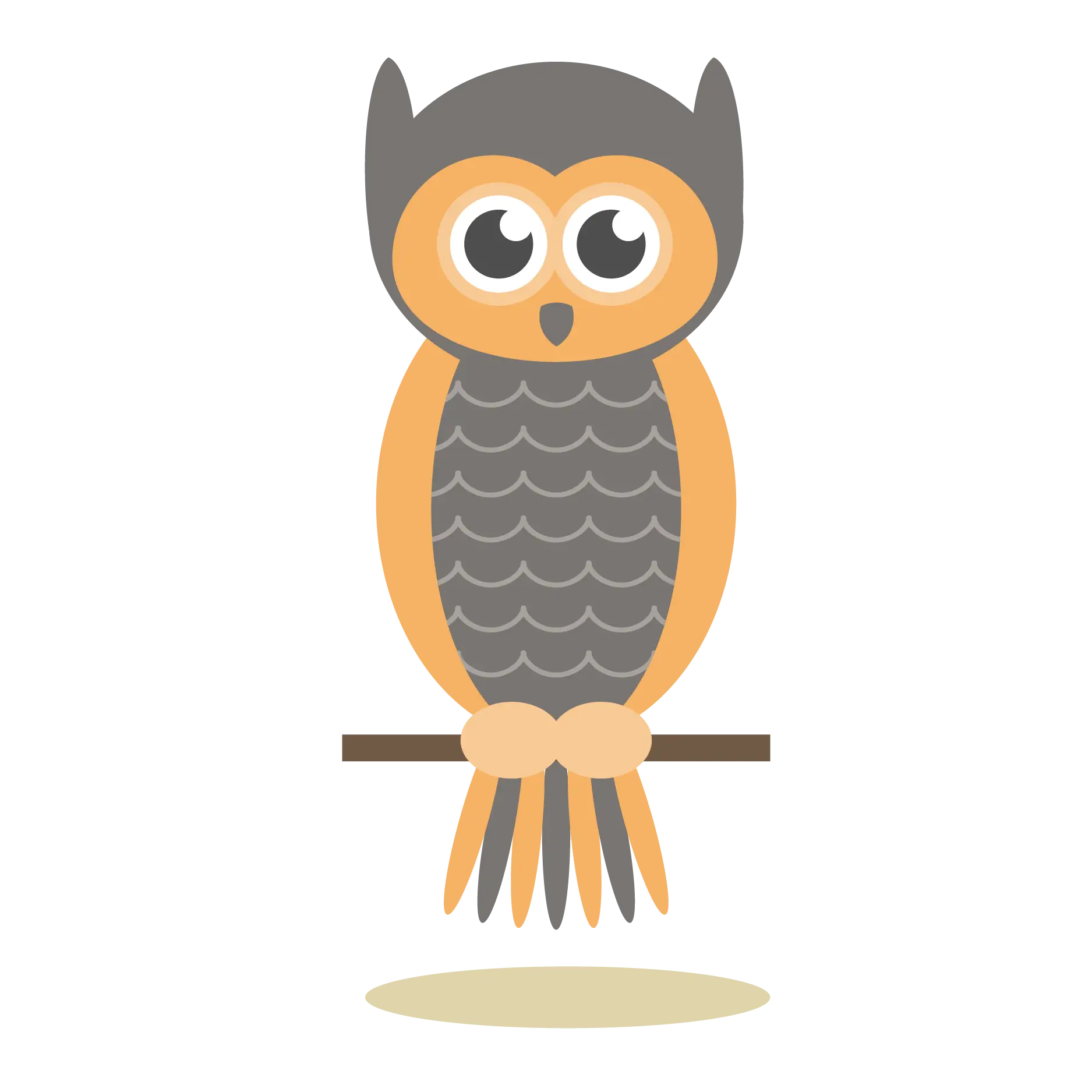 Cute Cartoon Owl Illustration