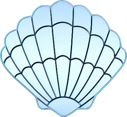 Blue Seashell Illustration with Oceanic Vibes