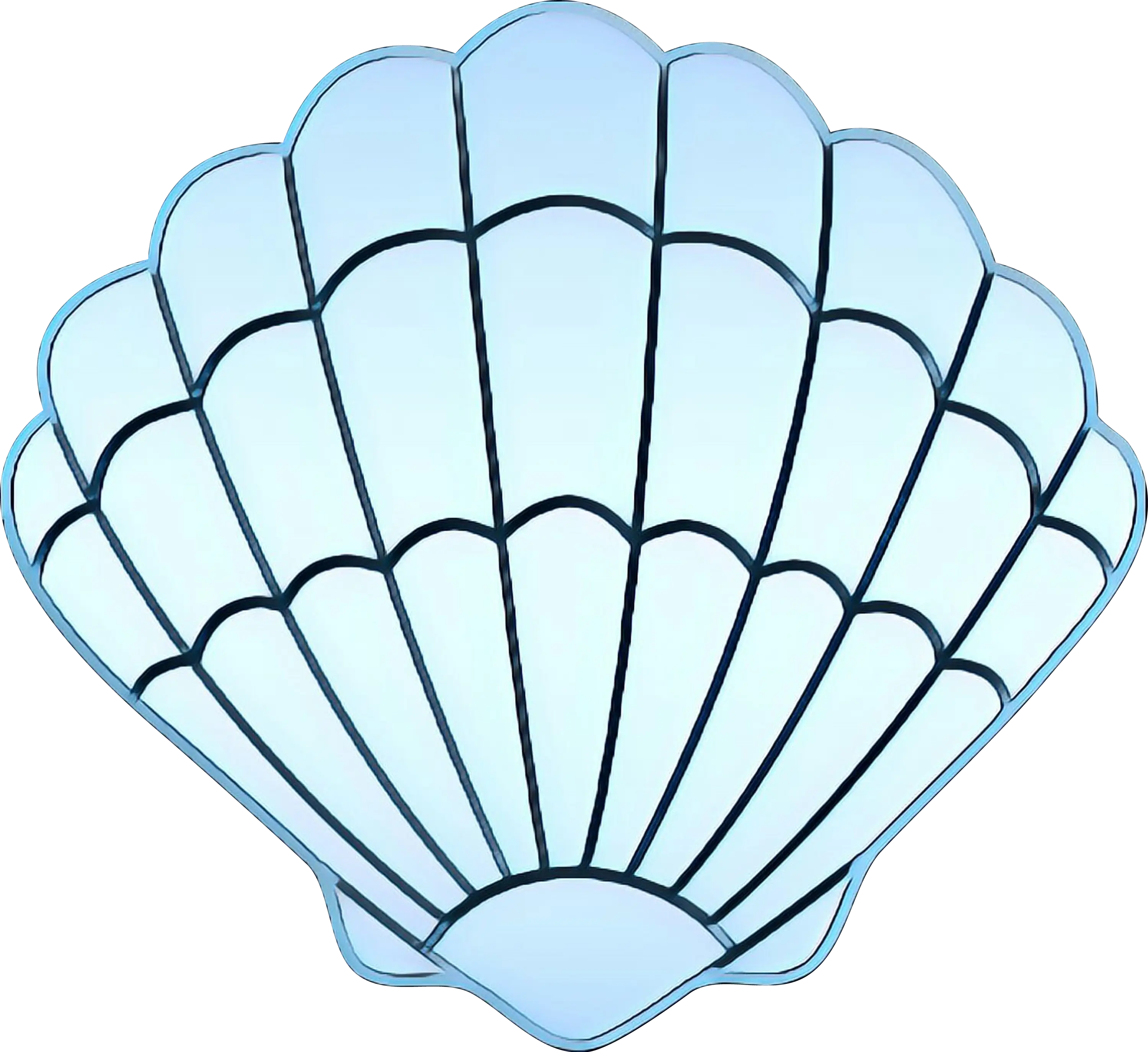 Blue Seashell Illustration with Oceanic Vibes