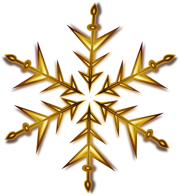 Golden Snowflake Decoration
