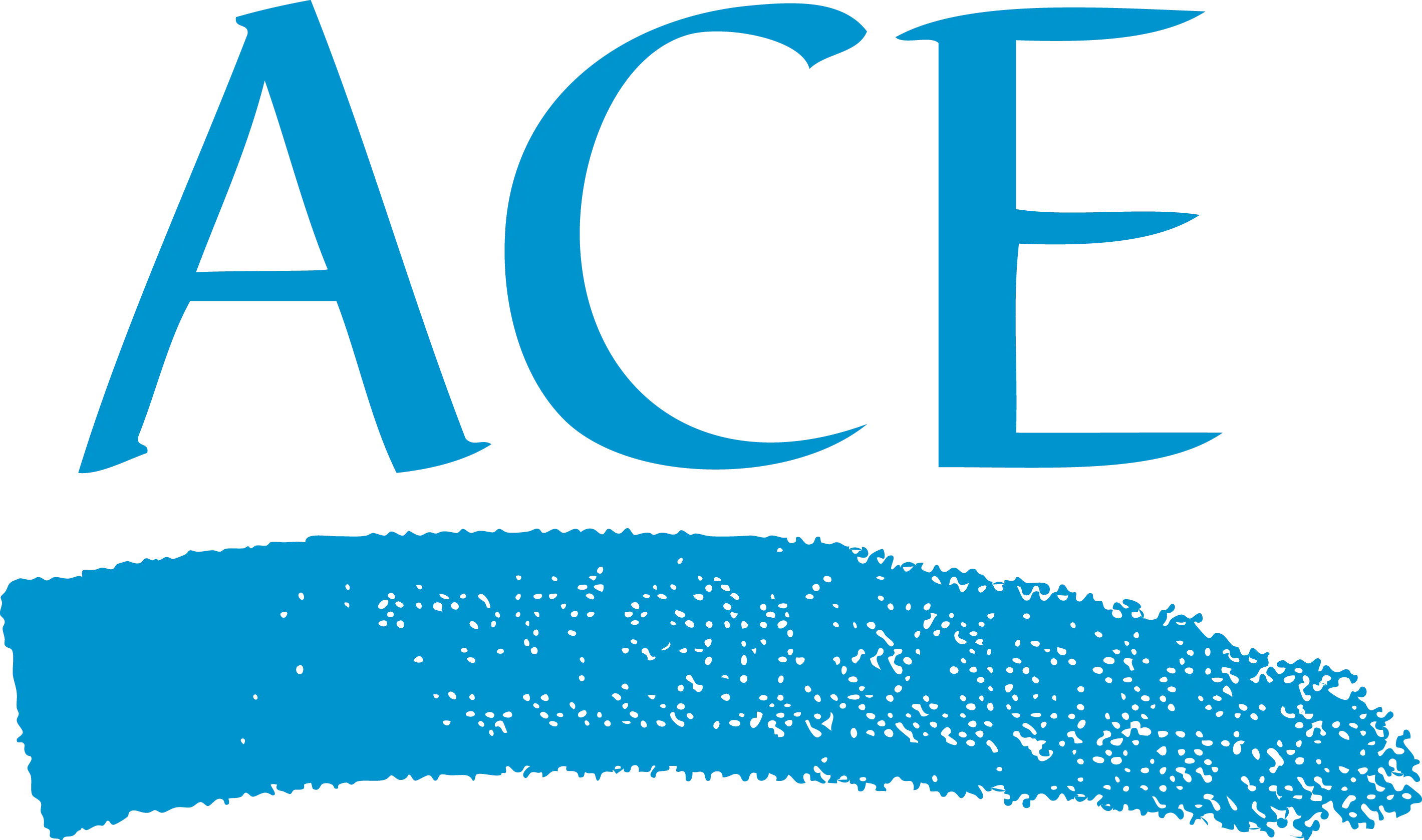 Blue ACE Logo with Distinctive Stroke Design
