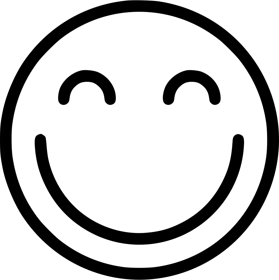 Black and White Smiley Face Icon