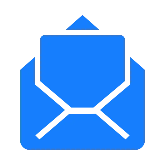 Blue Envelope with Paper for Communication Theme