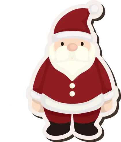 Cartoon Santa Claus for Christmas Design