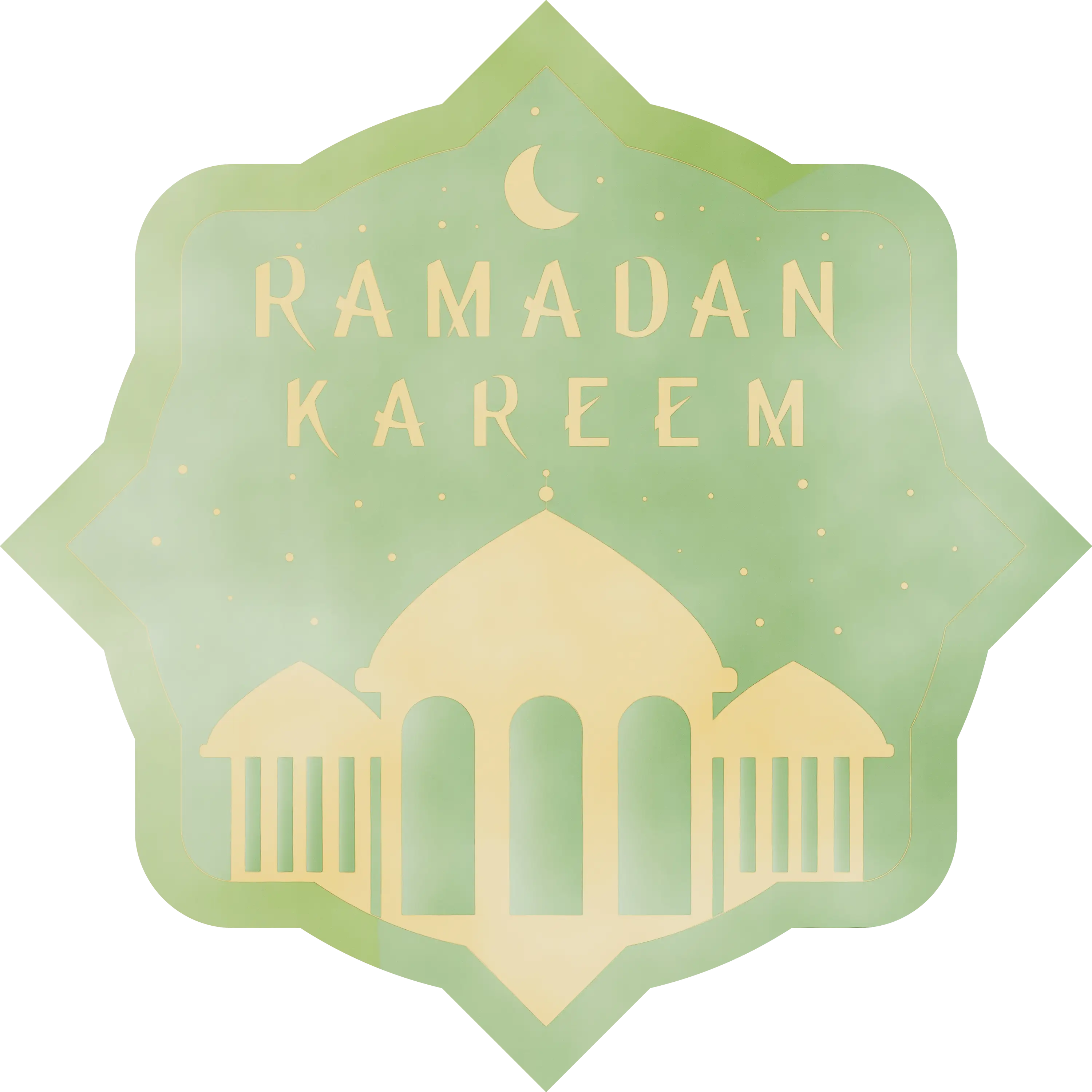 Badge Design with Ramadan Kareem Celebration Theme