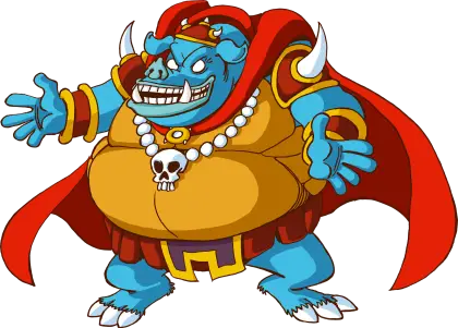Blue Cartoon Monster Character