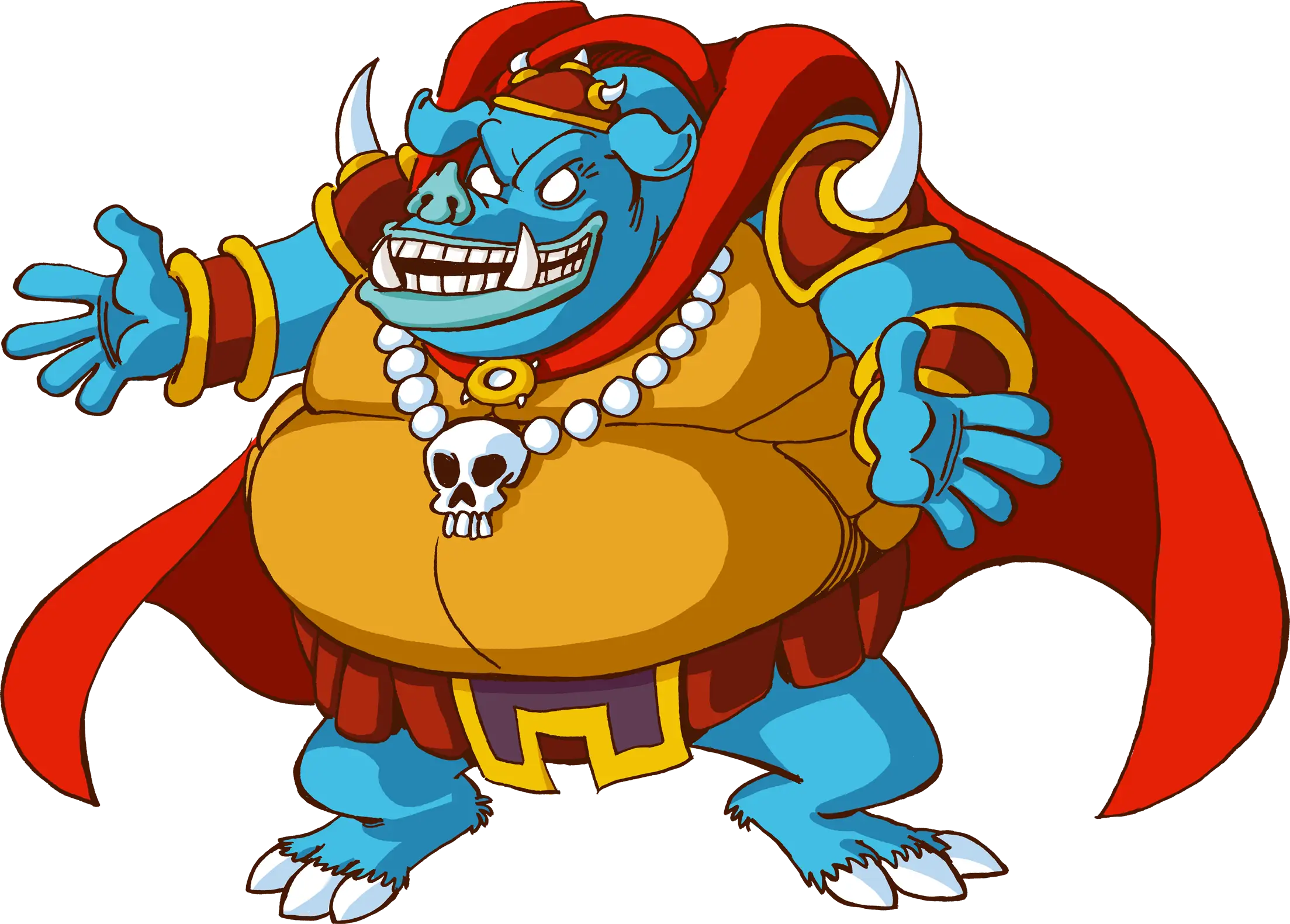 Blue Cartoon Monster Character