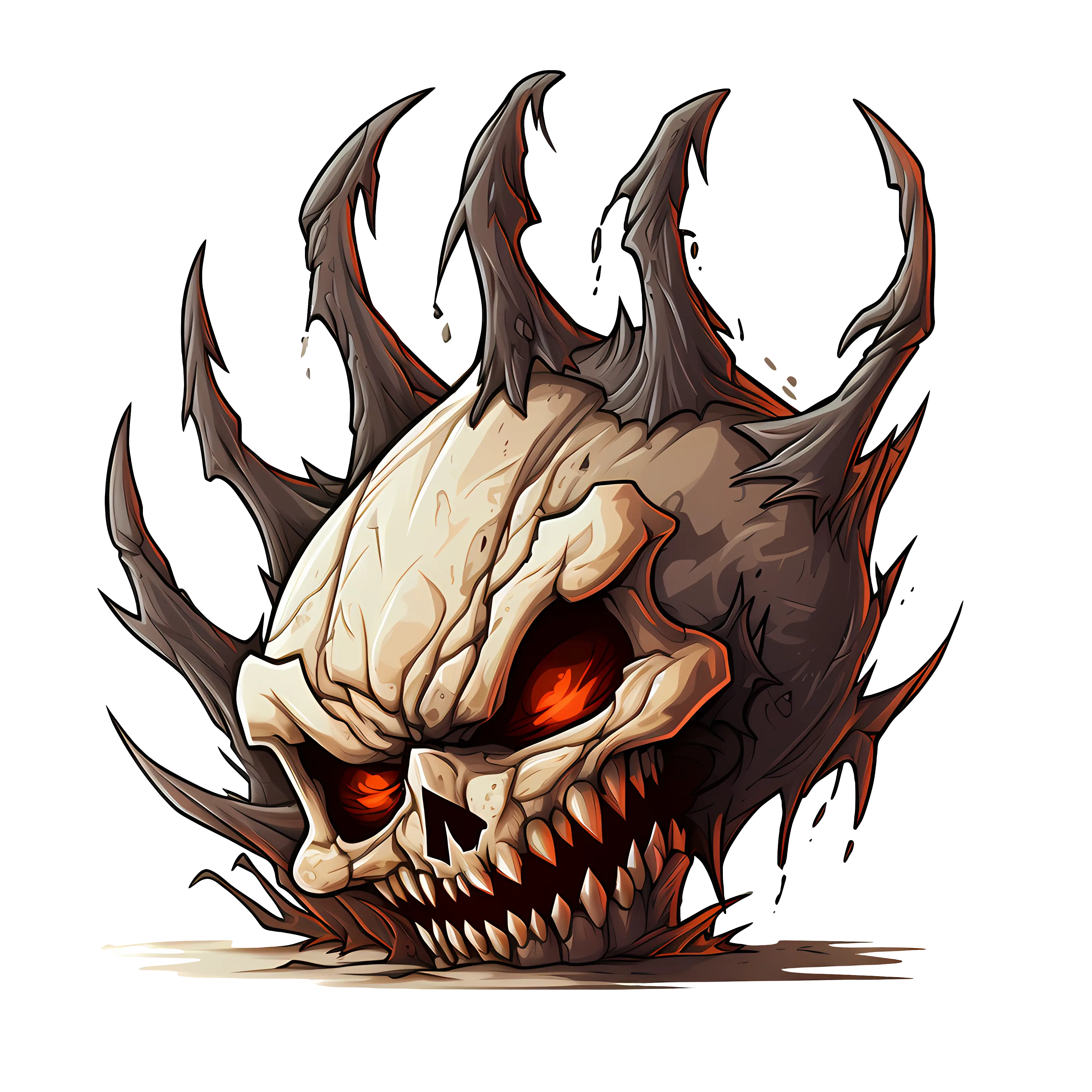 Evil Skull with Spikes