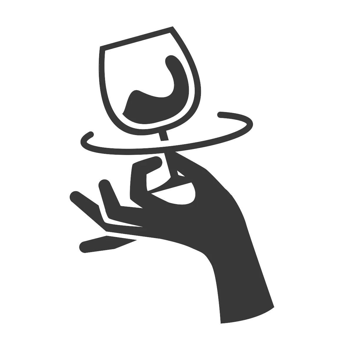 Hand Holding Wine Glass Icon