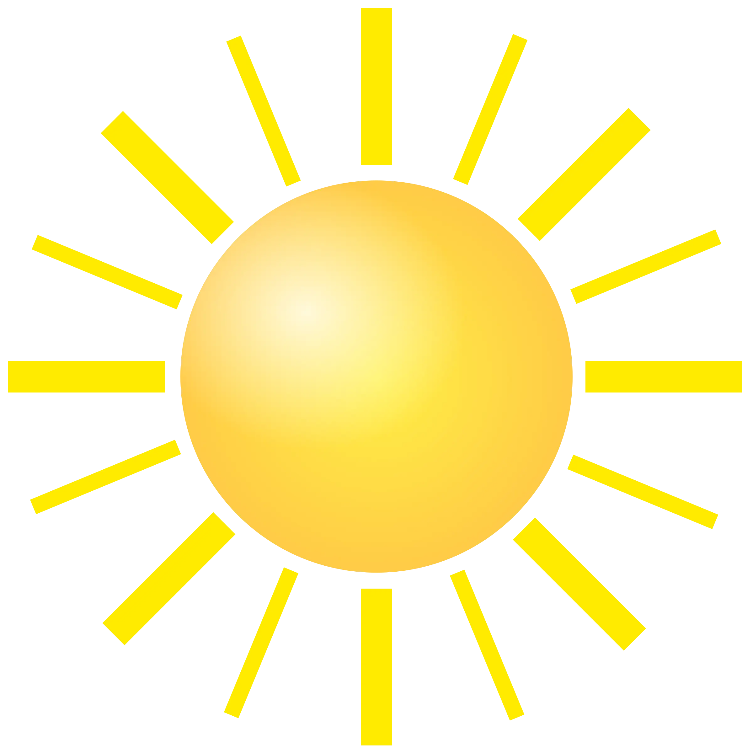 Bright Yellow Sun Illustration