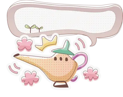 Cartoon Magic Lamp Illustration