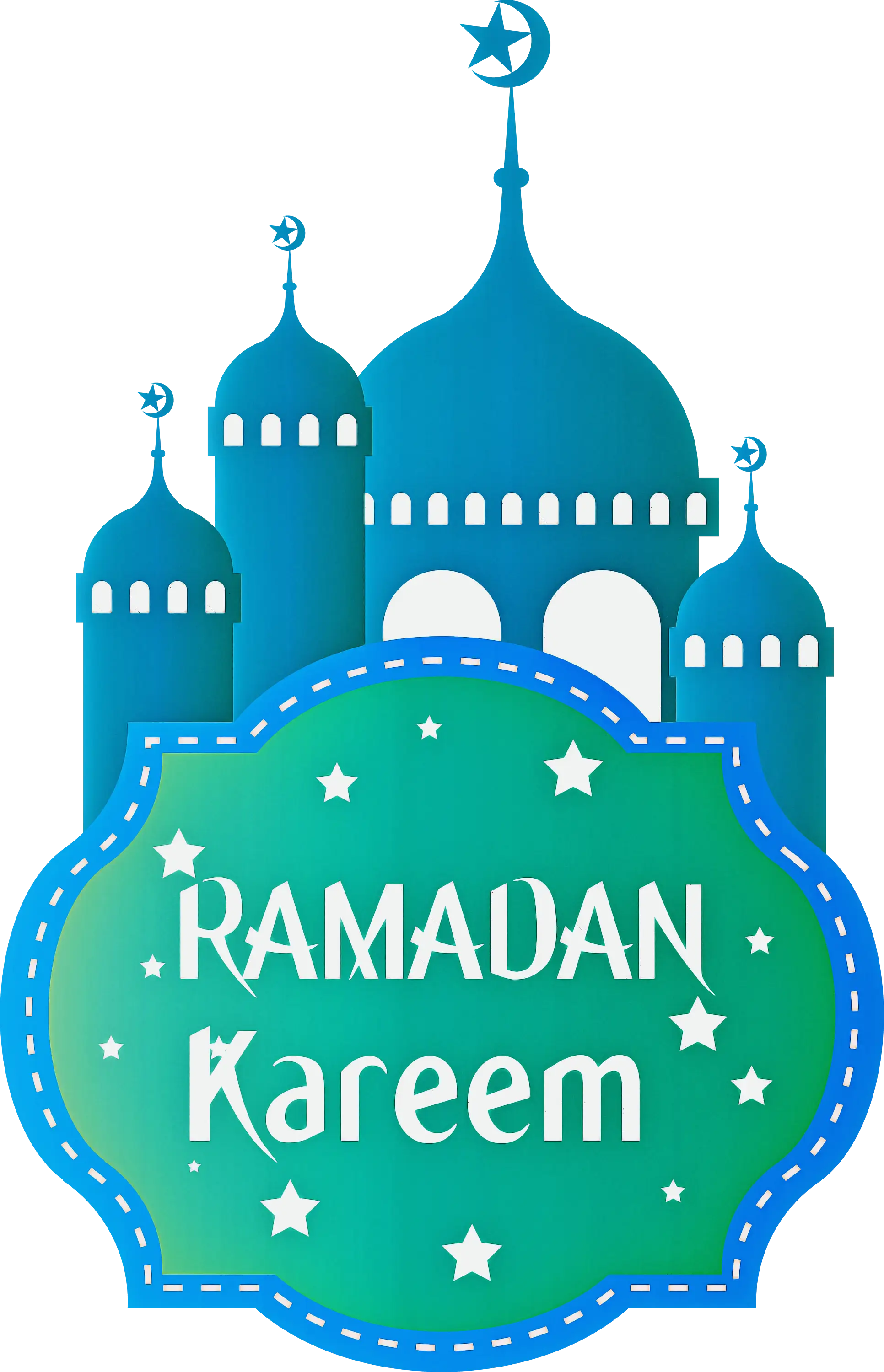 Ramadan Kareem Greeting Illustration