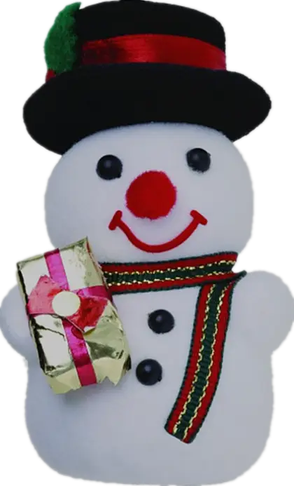 Festive Snowman with Gift