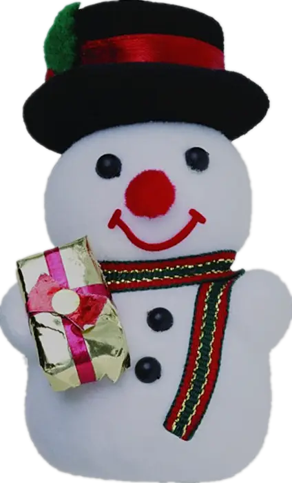 Festive Snowman with Gift