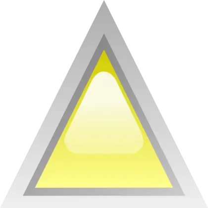 Yellow Triangle Symbol with Gray Borders
